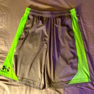 Gray/ Green Under Armor Shorts for kids